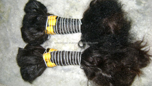 Cheveux indiens naturels en vrac Texture ondulée bouclée avec couleur authentique Cheveux humains bruts d'Inde. Cheveux indiens en vrac bruts à cuticule alignée - Product Image 5