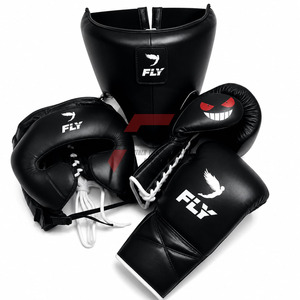 Top Quality Genuine Leather Custom Made Wholesale Price Professional Fly Pro Punching Monster Design Competition Kick Boxing Set - Product Image 5