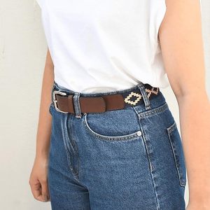 Ceinture tressée pour homme de haute qualité ODM, en cuir véritable tanné végétal, boucle en laiton, style décontracté, prix de gros OEM - Product Image 3