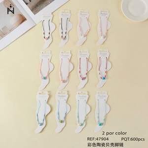 Chevillère en céramique colorée Angelina, 2 couleurs par couleur, bijoux de mode pour femmes - Product Image 4