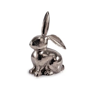 Sculpture de lapin pour table, 9,25x6x3,5 pouces, figurine artistique en métal, décoration contemporaine de Pâques, décoration de salon - Product Image 5