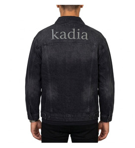 Kadia Men's Dark Wash <b>Denim</b> <b>Jacket</b> Regular Fit Turn-down Collar Button Closure Solid Color Casual Style Autumn Wear - Product Image 6