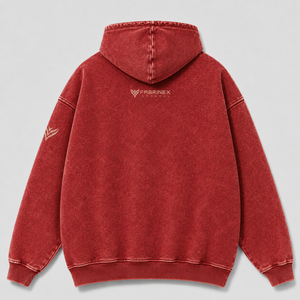 Custom Heavyweight Red Hoodie Streetwear Oversized Graphic <b>Pullover</b> <b>Mens</b> Casual Sportswear Apparel Manufacturer Bulk Supply - Product Image 4