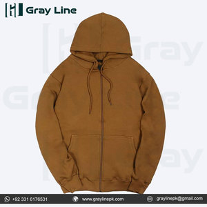 Men's Heavyweight <b>Zip</b>-Up Hoodie Polyester Cotton Full Zipper <b>Hooded</b> Warm Winter Hoodie - Product Image 3