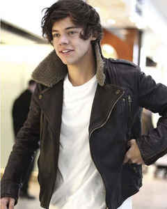 <b>Men</b> Brown <b>Suede</b> Sherpa Lined Bomber <b>Jacket</b> Zipper Closure Winter Casual Outerwear - Product Image 6