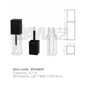 Square-Shaped Transparent Container Lip Gloss Lip Oil Tube Liquid Eyeshadow Tube Liquid Makeup Cosmetics Plastic <b>Bottles</b> - Product Image 1