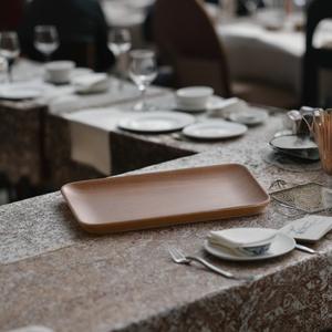 Bandeja de Servir de Madera Maciza, Plato Grande de Madera de Acacia para Exhibición de Alimentos, Té, Café, Desayuno, Bandeja de Servicio - Product Image 2