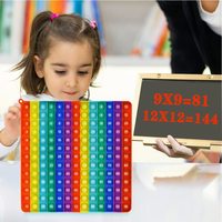 Jouet sensoriel alphabet arc-en-ciel, apprentissage sensoriel, bulles rondes en silicone pour enfants et tout-petits, ABC, bulles pour enfants en classe