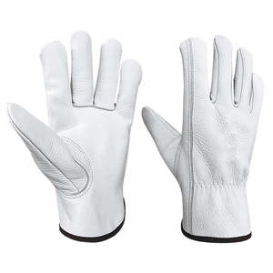 Gants de travail et de sécurité en cuir de chèvre grainé, avec protection du pouce, pour la conduite, le jardinage, pour hommes et femmes - Product Image 1
