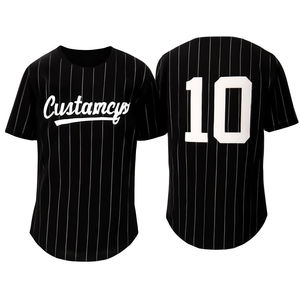 Maillot de baseball américain brodé grande taille pour hommes, 100 % polyester, entièrement boutonné, antibactérien, respirant, pour softball - Product Image 5