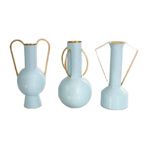 Juego de 3 Jarrones Decorativos de Hierro Fundido Modernos, para Sala de Estar, Dormitorio, Estantes, Mesas, Precio de Mayoreo - Product Image 1