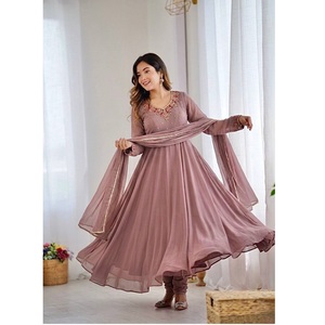 Robe longue tendance en georgette Reglance, best-seller, avec pantalon et dupatta assortis pour les occasions festives, séchage rapide, sans plis - Product Image 6