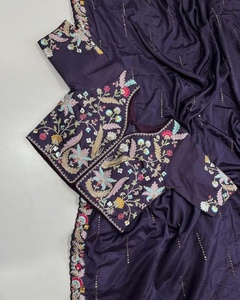 Vente en gros de tissus de sari indiens et pakistanais de style fête et mariage, avec broderie élégante en sequins, travail lourd de Gloomi Rangoli - Product Image 3