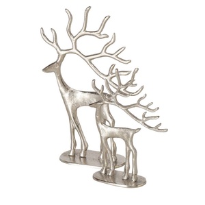Modern Aluminum Reindeer Table Centerpiece Modern Silver Metal Deer Sculpture <b>Christmas</b> Dining Table - Product Image 3