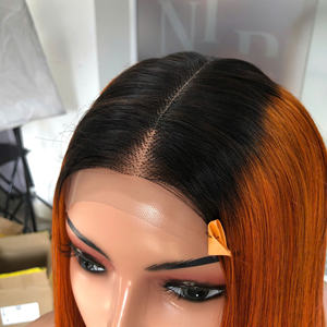 Extensiones de cabello humano tejido vietnamita naranja degradado de alta calidad 100% al por mayor extremos doblemente dibujados hueso recto - Product Image 2
