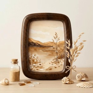 Handmade Eco-Friendly Lightweight Waterproof Wooden Picture <b>Frame</b> for Photos Artwork Vintage Rustic <b>Design</b> Tabletop <b>Wall</b> - Product Image 1