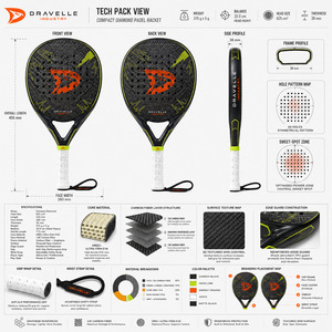 Raqueta de Pádel de Fibra de Carbono 12K con Logotipo Personalizado, Raqueta de Pádel Profesional con Forma de Diamante, Núcleo de EVA y Red de Nailon para Jugadores Avanzados - Product Image 5