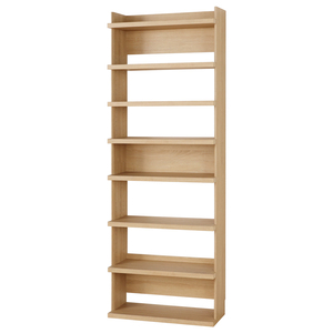 Armoire de salon moderne minimaliste Shirai P39-1 en bois brun, 8 étagères réglables, 2 tiroirs, usage domestique - Product Image 3
