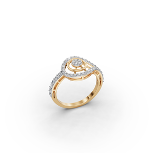 Anillo de Compromiso con Diamante Cultivado en Laboratorio en Forma de Lágrima - Product Image 4