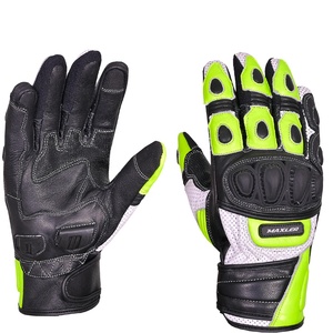 Gants de moto en cuir pour sports motorisés, course, compatibles écran tactile, pour hommes et femmes, noirs, prix de gros - Product Image 1