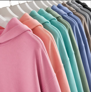 Sudadera con Capucha de Alta Calidad para Otoño, 100% Algodón, Felpa Gruesa, Talla Grande, Estilo Urbano, Hombros Caídos, Personalizable - Product Image 1
