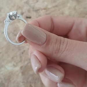 Pear Shaped Lab Grown <b>Diamond</b> <b>Ring</b> 1.97 CT 14K White Gold Hidden Halo Three Stone Baguette Side Engagement <b>Ring</b> - Product Image 6