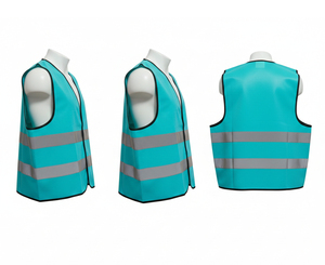 Chaleco de Seguridad de Poliéster de Alta Visibilidad, Colorido, ANSI Clase 1, Impermeable, con LED Intermitente, Transpirable, Fluorescente, Personalizable, Reflectante - Product Image 4