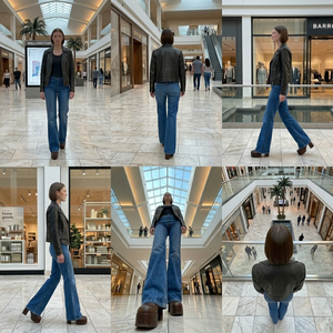 Women's wide leg jeans Denim Breathable Medium Wash Rib Pocket Button Comfortable Denim American Style Ladies Bell-bottom <b>Pants</b> - Product Image 6