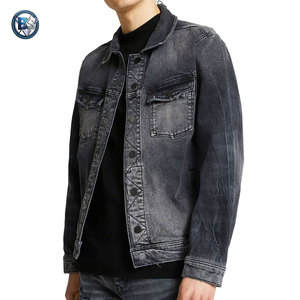 Chaqueta de Mezclilla para Hombre al por Mayor, Estilo Casual, Ropa Urbana, Impresión de Logotipo Personalizado Disponible, Chaqueta de Invierno OEM - Product Image 1