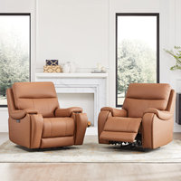 Fauteuil inclinable de massage extensible à une place en cuir et bois de conception japonaise DOSER, gravité zéro, double moteur électrique