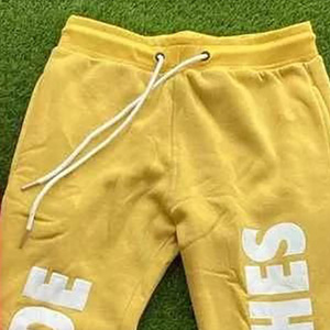 Pantalon de survêtement en coton pour homme Only Made Inna Trenches, taille élastique avec cordon de serrage, joggers décontractés, imprimé lettres rouge et jaune, pour l'automne - Product Image 5