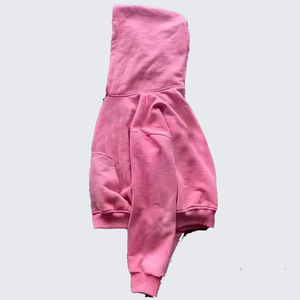 Fabricantes de Sudaderas con Capucha Personalizadas, Diseño Holgado, Estampado de Letras, Patrón Sólido, 100% Algodón de Alta Calidad, con Cierre - Product Image 6