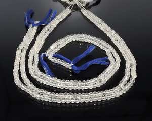 Cuentas de Cuarzo Cristal Blanco Natural AAA, Facetadas en Forma de Rondelle, 4-4.5MM, Cuentas de Piedras Preciosas de Cristal, 13 Pulgadas, Cuentas de Cristal Rondelle al por Mayor - Product Image 3