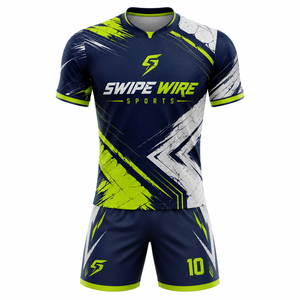 เสื้อฟุตบอลผู้ใหญ่แบบยูนิเซ็กซ์ โพลีเอสเตอร์ 100% น้ำหนัก 140 กรัม พิมพ์ลายดิจิทัล ชื่อทีม หมายเลข คอวี แขนสั้น - Product Image 4