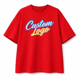 T-shirt surdimensionné personnalisé avec logo pour homme, streetwear, coupe ample, décontracté, en coton - Product Image 5
