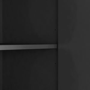 Aparador Moderno Negro con Ranuras Laterales y Estantes Ajustables, Mueble Grande para Sala de Estar, Conso-Credenza - Product Image 6