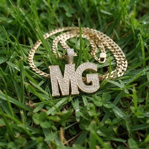 Trendy 925 <b>Silver</b> Gold-Plated Lab Grown Diamond iced <b>Initial</b> Block Letter Name Hip-hop Style Custom Fine Pendant <b>Necklace</b> Charms - Product Image 4