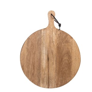 Planche à découper en bois d'acacia de haute qualité, taille personnalisée, avec poignée, écologique, solide, pour pain et steak, ustensile de cuisine - Product Image 1