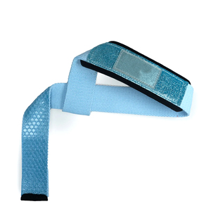 New Arrival Glitter Blue High Grade Heavy Duty Cotton Luxurious Sports Gym Accessories <b>Lifting</b> Wrist <b>Strap</b> cheap price - Product Image 4