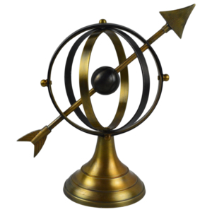 Globe en métal massif de qualité supérieure avec finition en laiton antique et peinte, design décoratif pour la table de chevet de la chambre à coucher - Product Image 1
