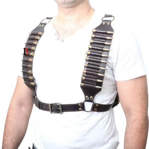 Bandoulière en cuir véritable avec cadre externe, étanche, pour panneau solaire, courbée, avec chaîne, pour la chasse et l'extérieur - Product Image 2