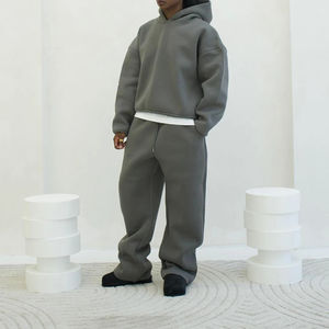 Novedad 2026: Conjunto Deportivo Casual de Alta Calidad 100% Poliéster, Sudadera Holgada y Pantalones Deportivos Estilo Vintage para Invierno - Product Image 3