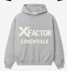 เสื้อฮู้ดโอเวอร์ไซส์ผู้ชาย XFactor Essentials ผ้าฝ้ายเฟรนช์เทอร์รี่ สวมใส่สบายๆ สำหรับฤดูใบไม้ร่วง พิมพ์ลายโลโก้ด้านหน้า - Product Image 2