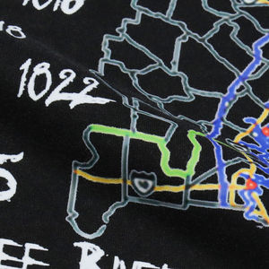 Camiseta Negra Vintage Personalizada con Estampado Gráfico, Estilo Urbano, Oversize, de Algodón, para Hombre, con Estampado de Globo Terráqueo, Informal, para Verano - Product Image 3