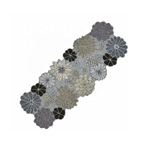 Camino de mesa con cuentas de vidrio con diseño de concha de mar, camino de Buffet, mesa de comedor, sala de estar, corredor de cuentas de vidrio, acento moderno para el hogar - Product Image 3