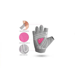 Gants de cyclisme demi-doigts écologiques couleur personnalisée / Design unique, options personnalisables de haute qualité - Product Image 2