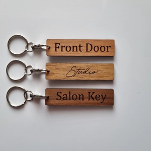 Geometric Design Wooden <b>Key</b> <b>Chains</b> Two Tone Wooden <b>Key</b> <b>Chains</b> Solid Finish Wooden <b>Key</b> <b>Chains</b> Wholesale Factory Price Item Wooden - Product Image 1