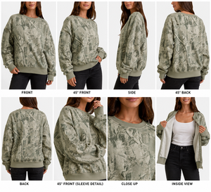 Sweat-shirt thermique personnalisé pour femme, en polaire épaisse, respirant, à manches longues, col rond, 25% coton, vêtements d'hiver de haute qualité - Product Image 6