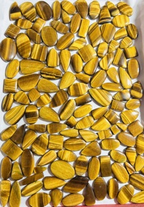 Trimurti Gems <b>Cheap</b> Price Lot Natural Yellow Tiger Eye Cabochon Loose Beads AAA Grade Mix Shape 15-50mm Color Play/Fire DIY - Product Image 3