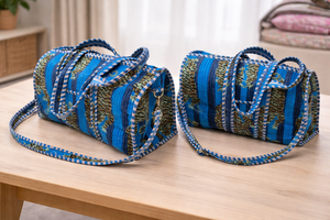 Sac de sport en velours à imprimé animal bleu, écologique, durable, de haute qualité, grande capacité, fermeture éclair, doublure en coton, pour la gym et les voyages - Product Image 4